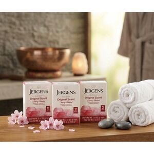 Jergens Original Scent Cherry Almond Bar Soap Brand NEW (3-Pack)